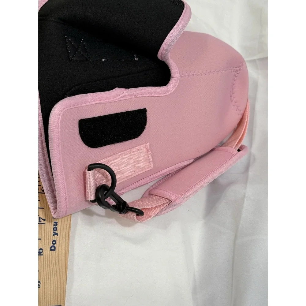 Water Bottle Carry Bag Sleeve Holder with‎ Strap and Phone Pockets & Cards Pink
